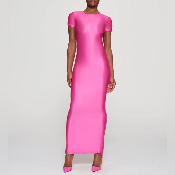 SOLD❗️❗️ NWT: SKIMS - SHINE JERSEY LONG DRESS - Picture 5 of 7